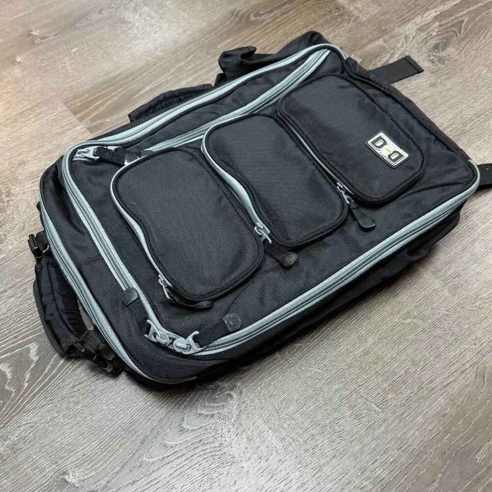 Diaper Dude Black Backpack Diaper Bag Messenger Changing Pad Multi Pocket
